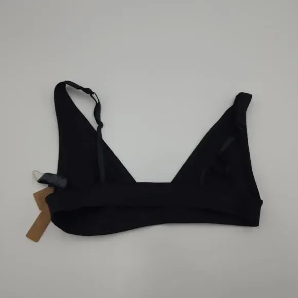 SKIMS Swim Plunge Bikini Top in Onyx Size M - Picture 5 of 7